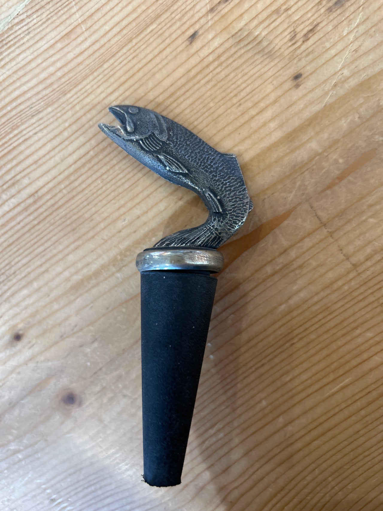 English Pewter Company Trout Wine Bottle Stopper - No box