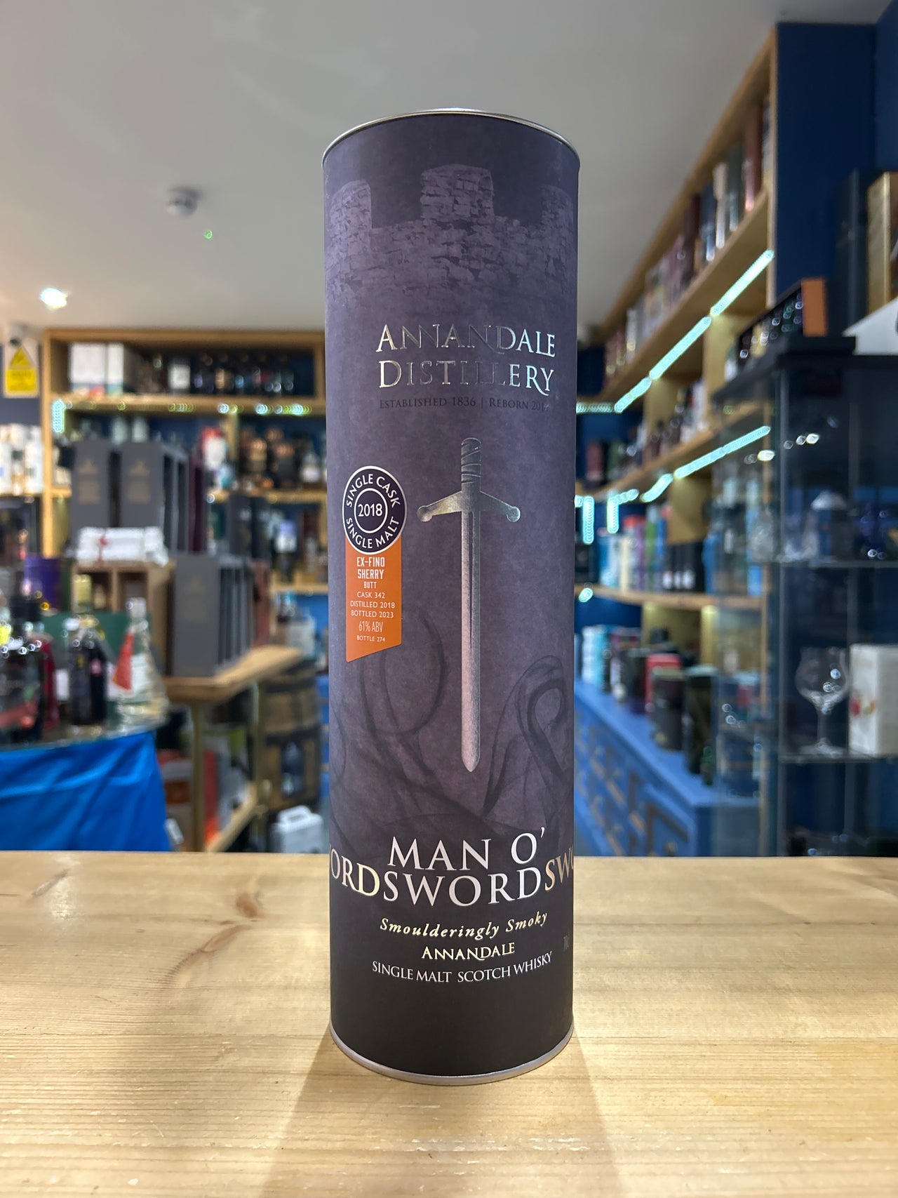 Annandale Man O'Swords Vintage 2018 Fino Sherry Butt (Cask 342) Whisky 70cl 61%