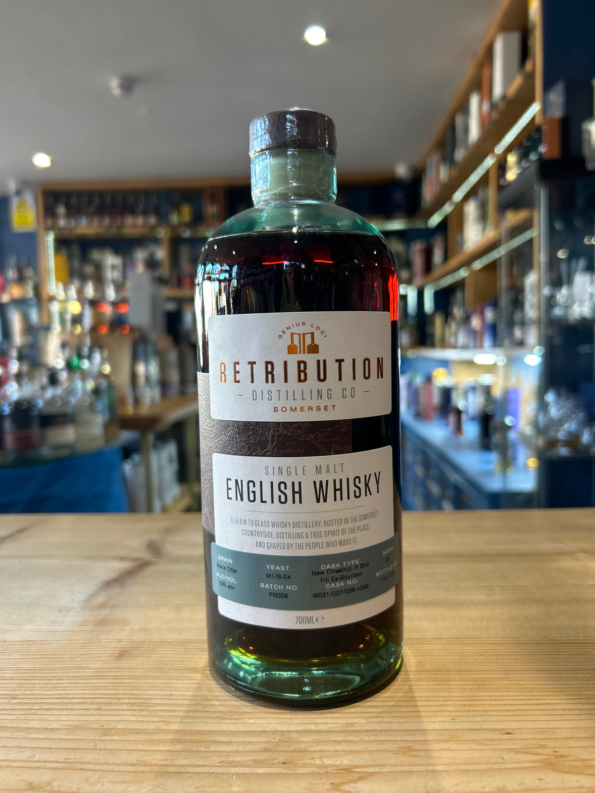 Retribution Single Malt English Whisky Chestnut Cask 70cl 52%