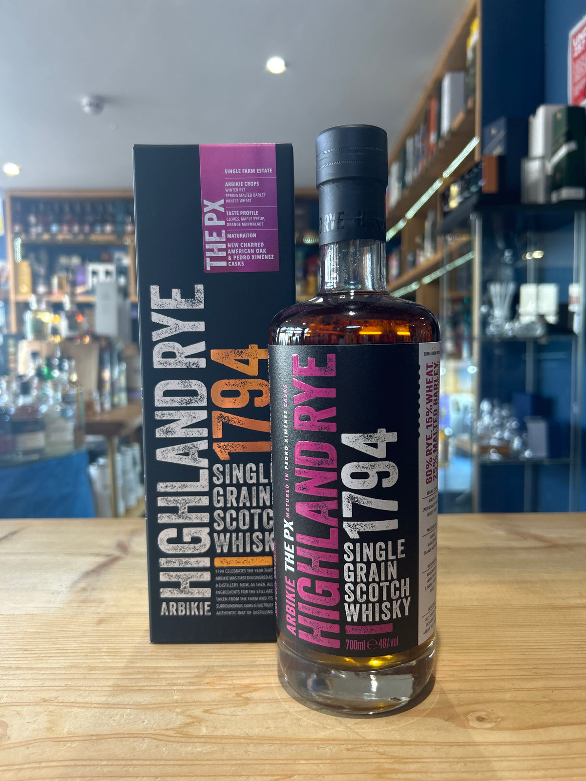 Arbikie Highland Rye 1794 The PX Single Grain Scotch Whisky 70cl 48%