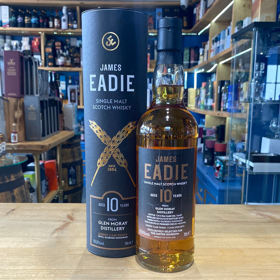 James Eadie Glen Moray Sherry Cask Finish Aged 10 Years 70cl 57.3%