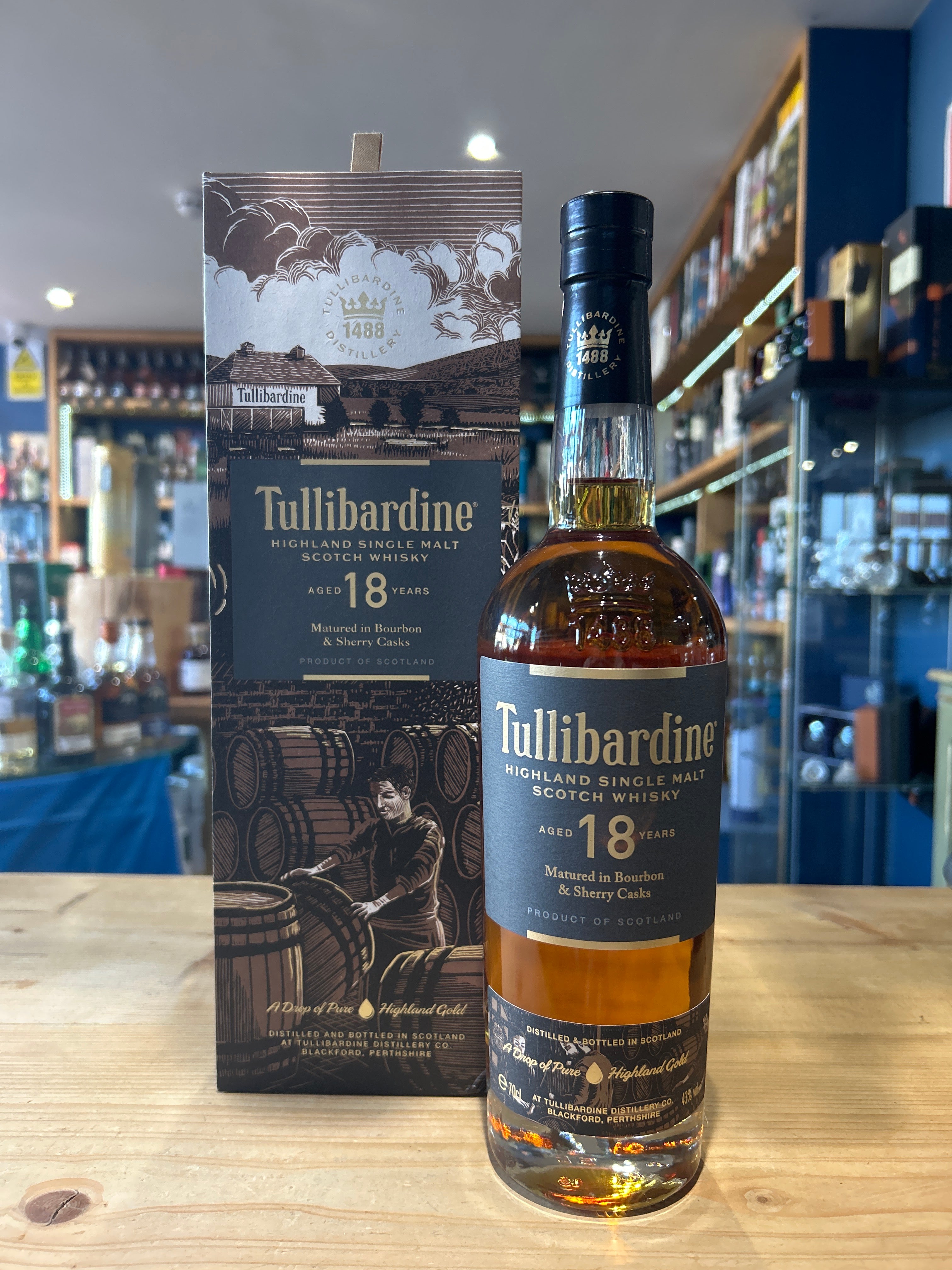Tullibardine 18 Year Old Single Malt Whisky 70cl 43%