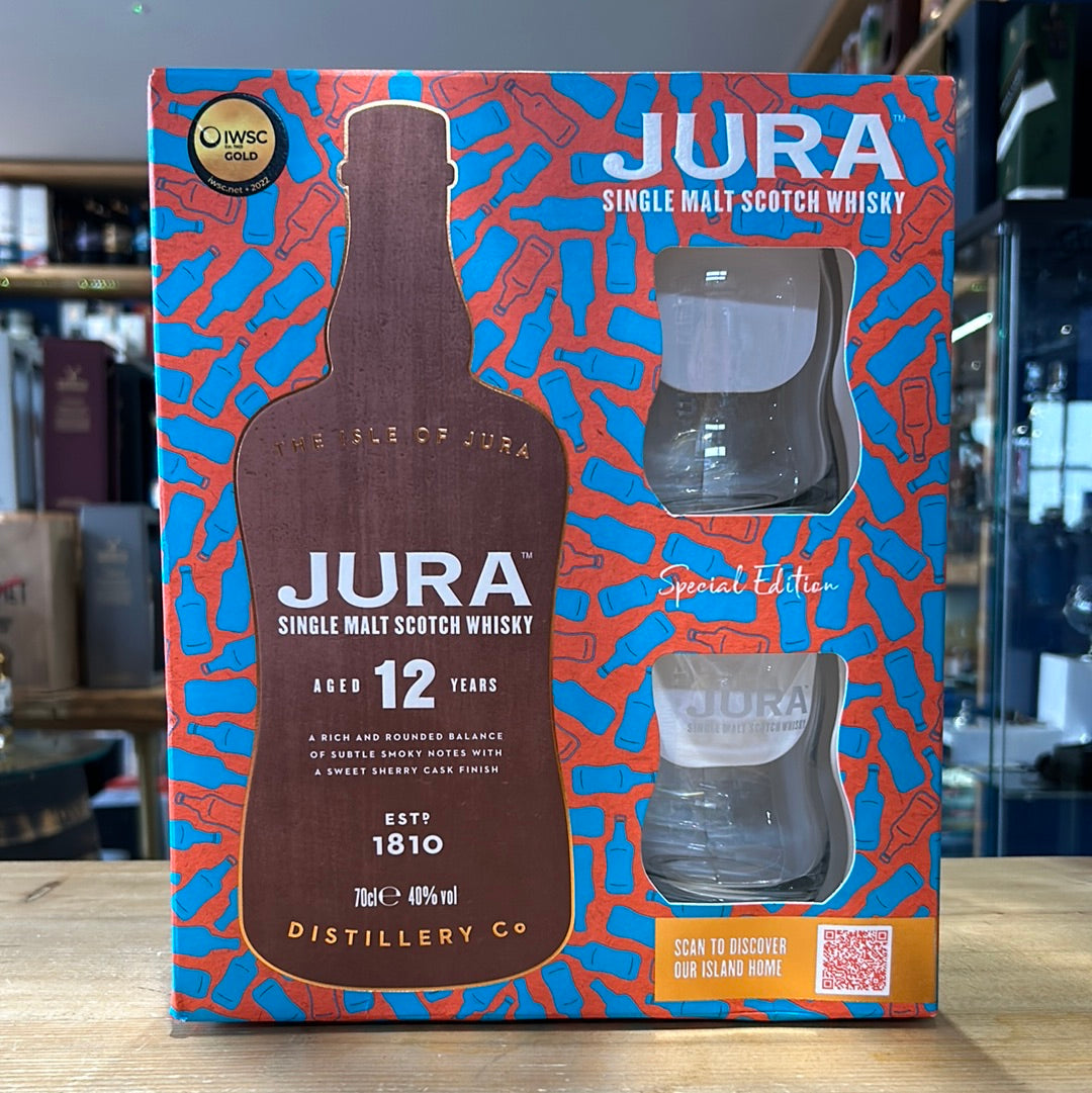 Jura 12 Year Old Special Edition Gift Set with 2 Glasses 70cl 40%