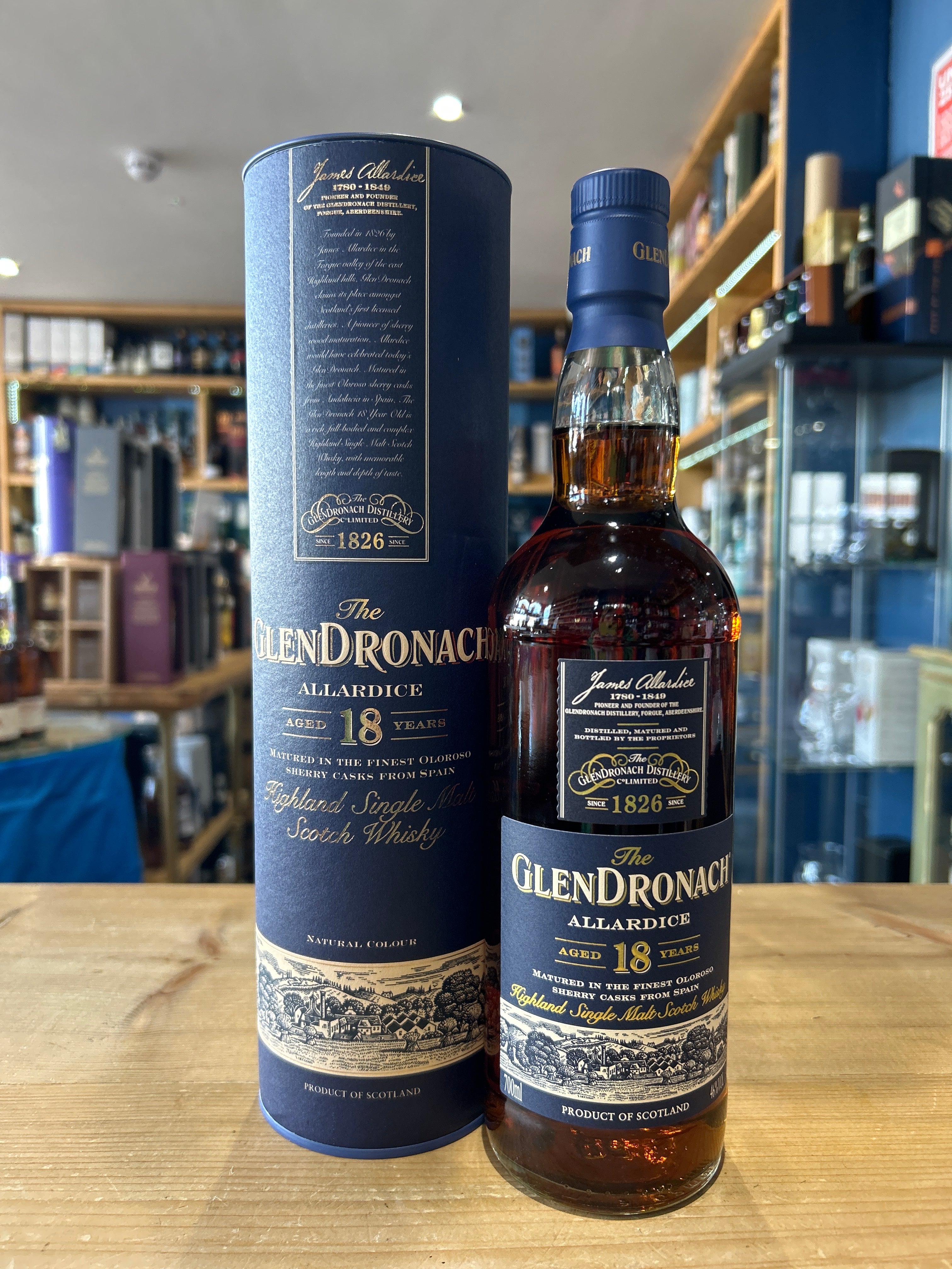メーカー正規品GLENDRONACH ALLARDICE 18年 パッケージ付き Glendronach Allardice 18 Year Old Single Malt Scotch Whisky