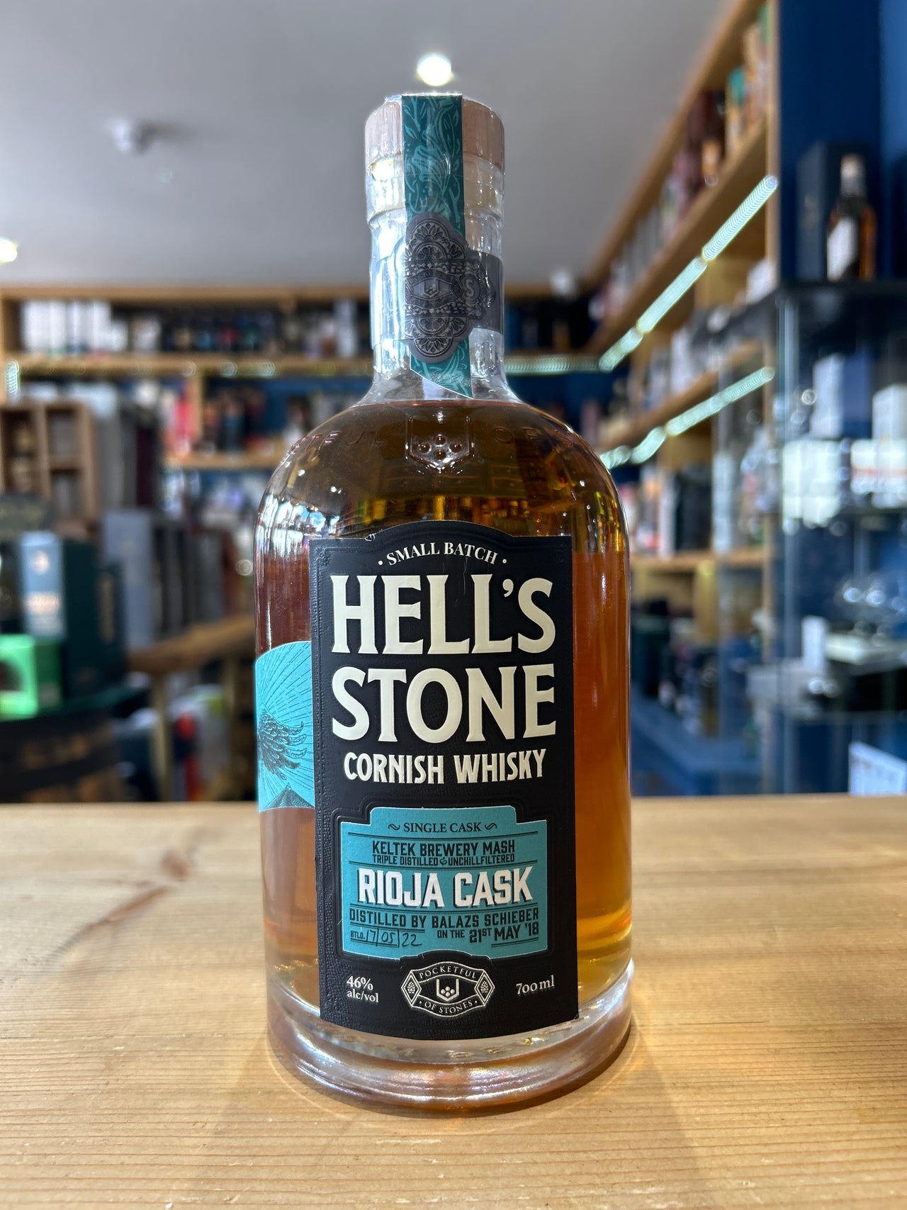 Hell's Stone Cornish Whisky - Rioja Cask 70cl 46%