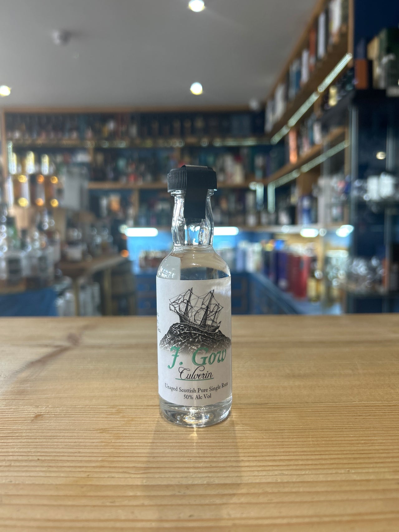 J Gow Culverin Unaged Scottish Pure Single Rum 5cl 50%