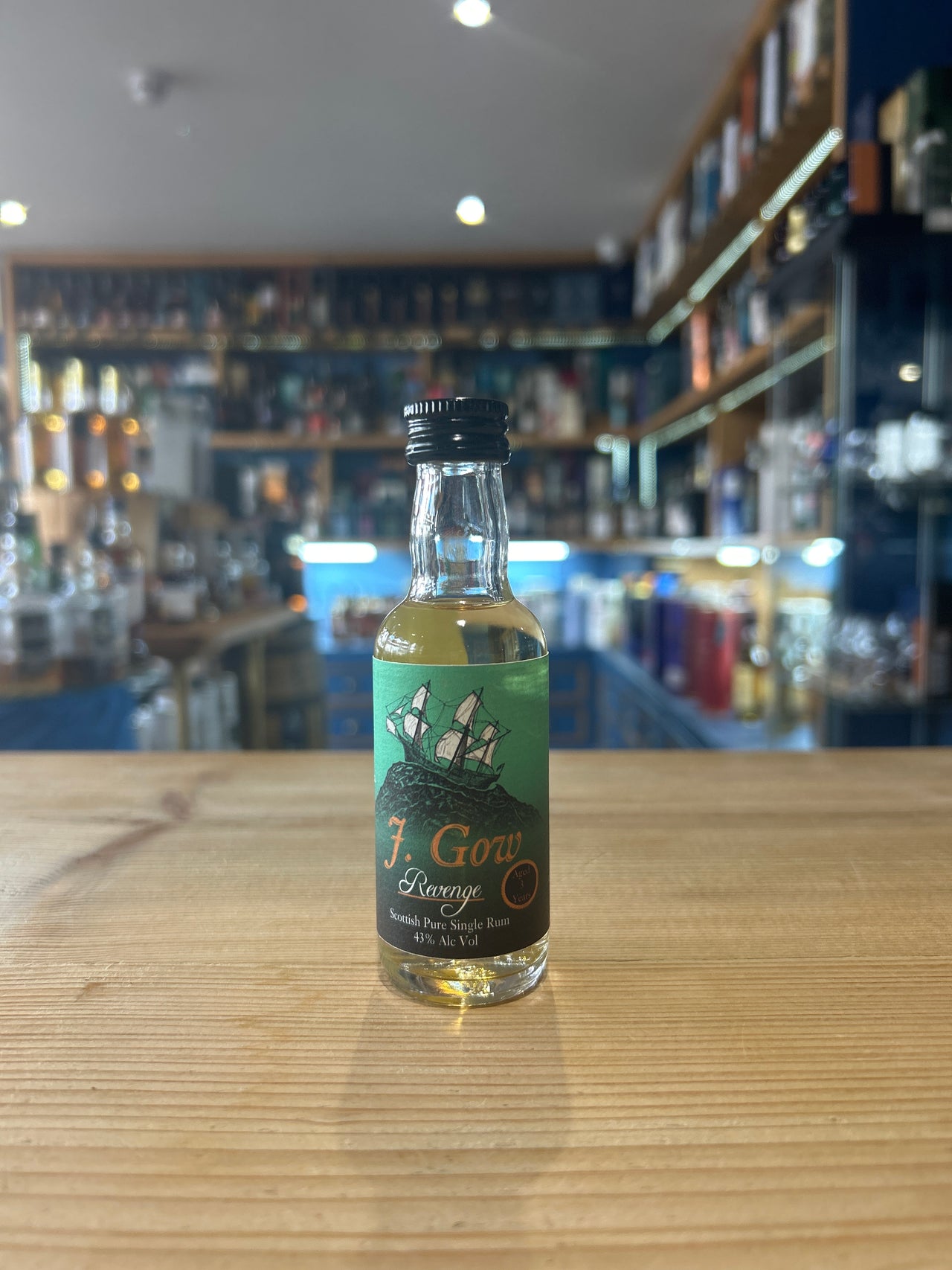J Gow Revenge Scottish Pure Single Rum 5cl 43%