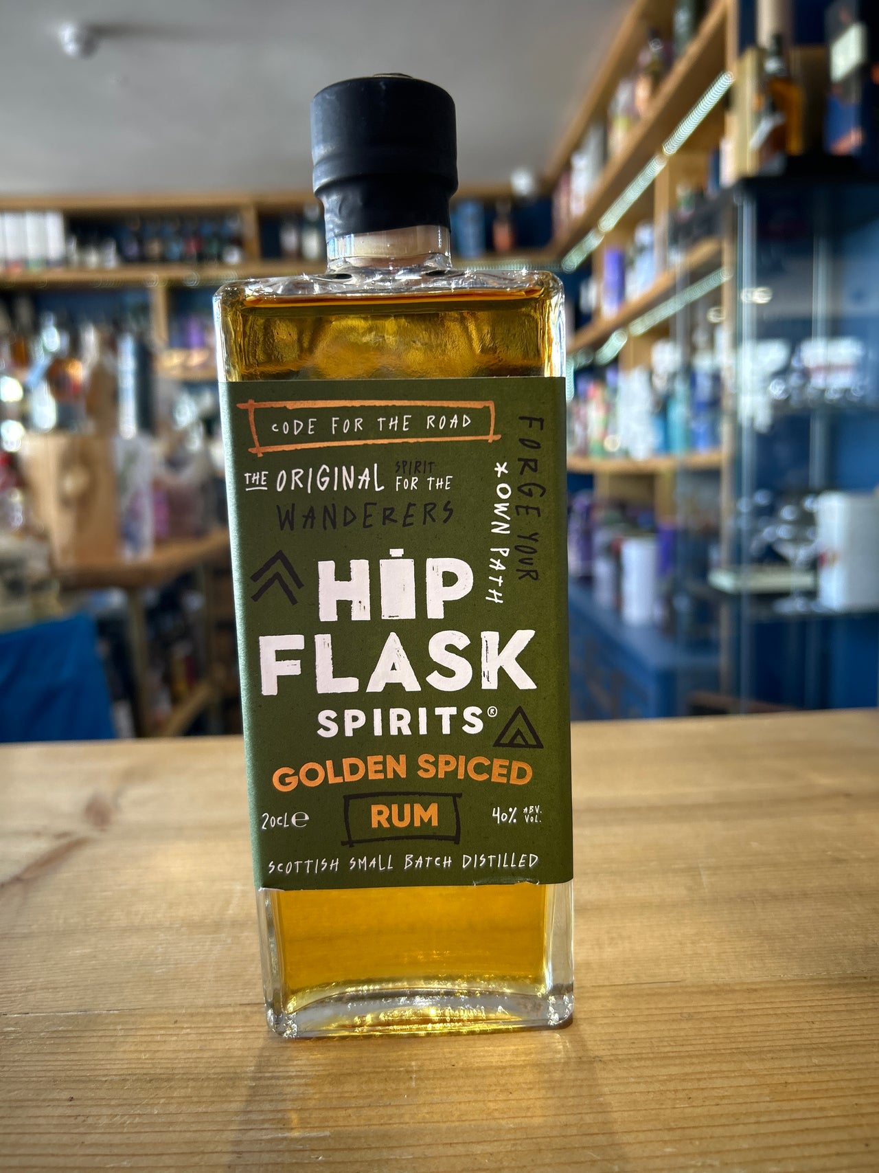 Hip Flask Spirits Golden Spiced Rum 20cl 40%