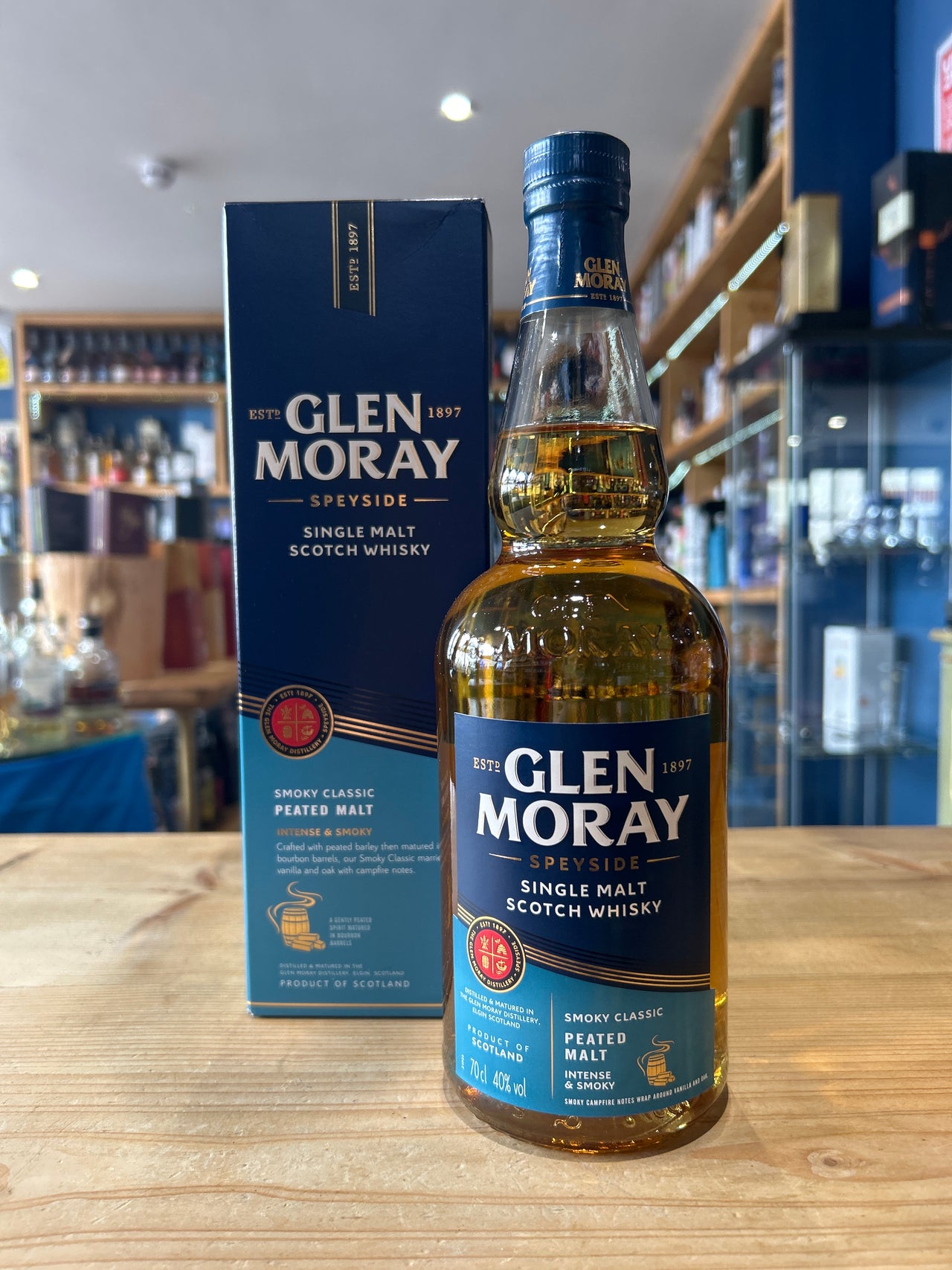 Glen Moray Peated Smoky Classic Speyside Whisky 70cl 40%