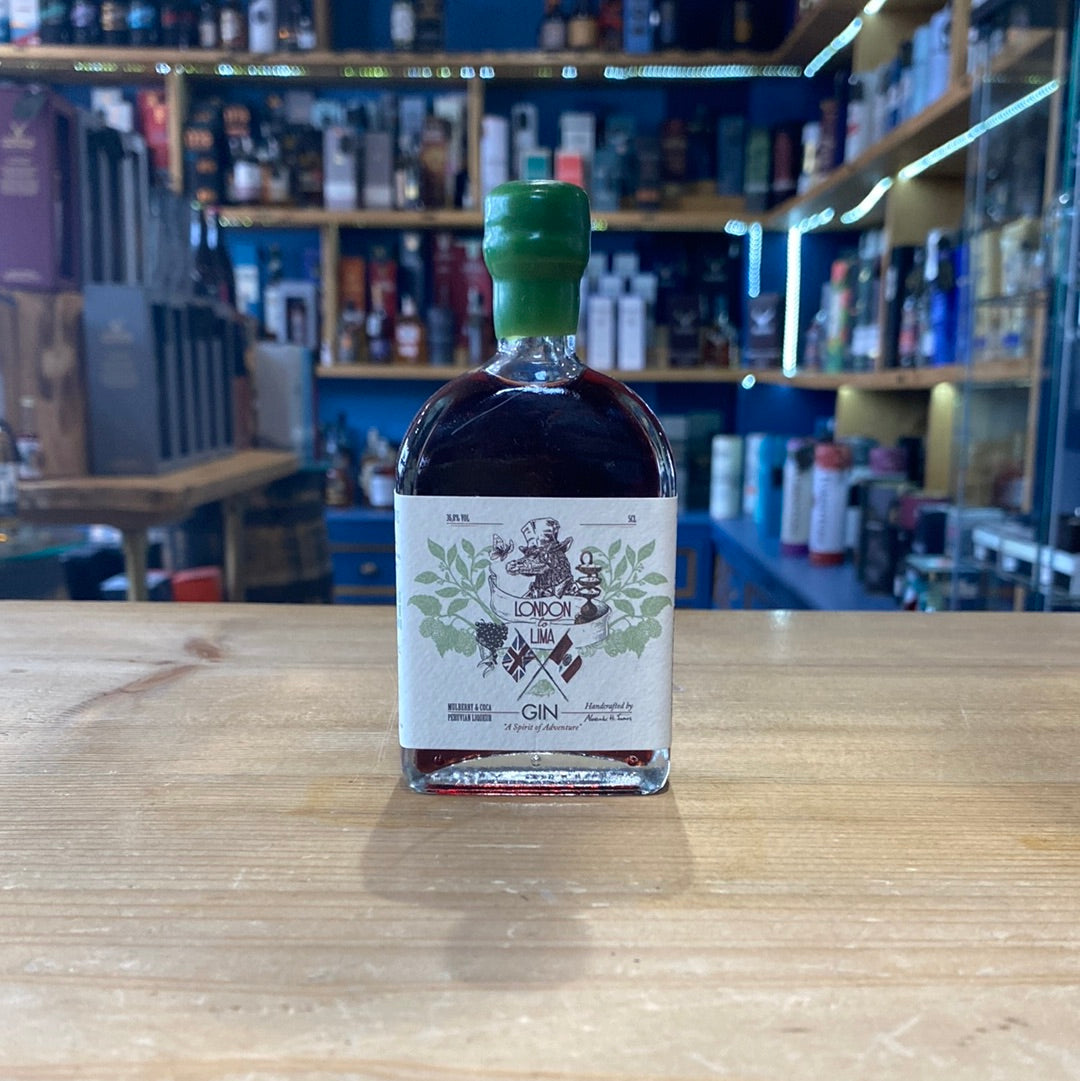 London to Lima Mulberry & Coca Peruvian Gin Liqueur 5cl 36.8%