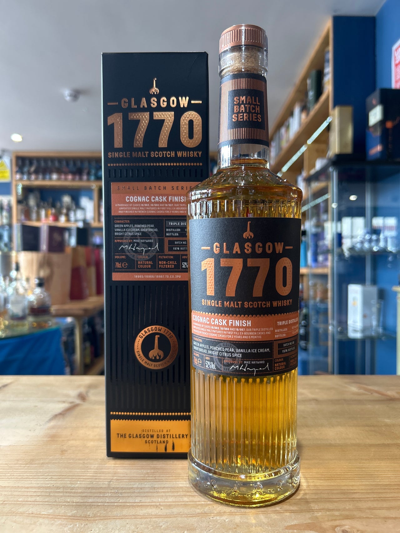 Glasgow 1770 Triple Distilled Cognac Cask Finish 70cl 52%
