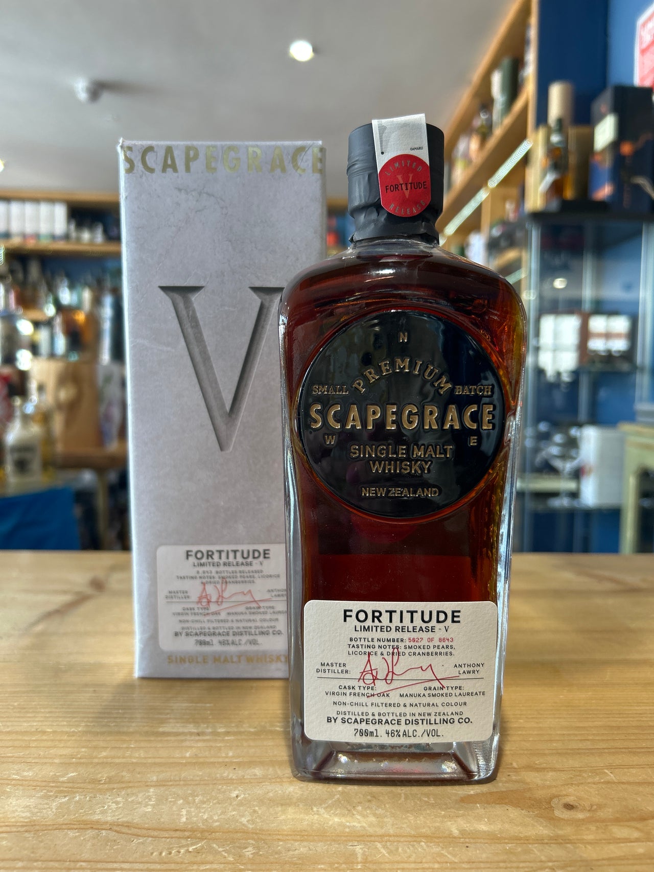 Scapegrace Fortitude V Single Malt New Zealand Whisky 70cl 46%