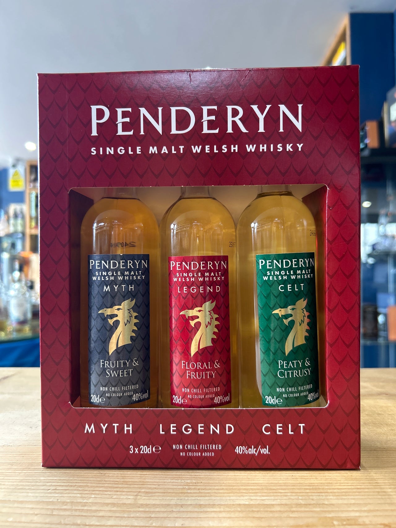 Penderyn Distillery Dragon Gift Set 3 x 20cl 40%