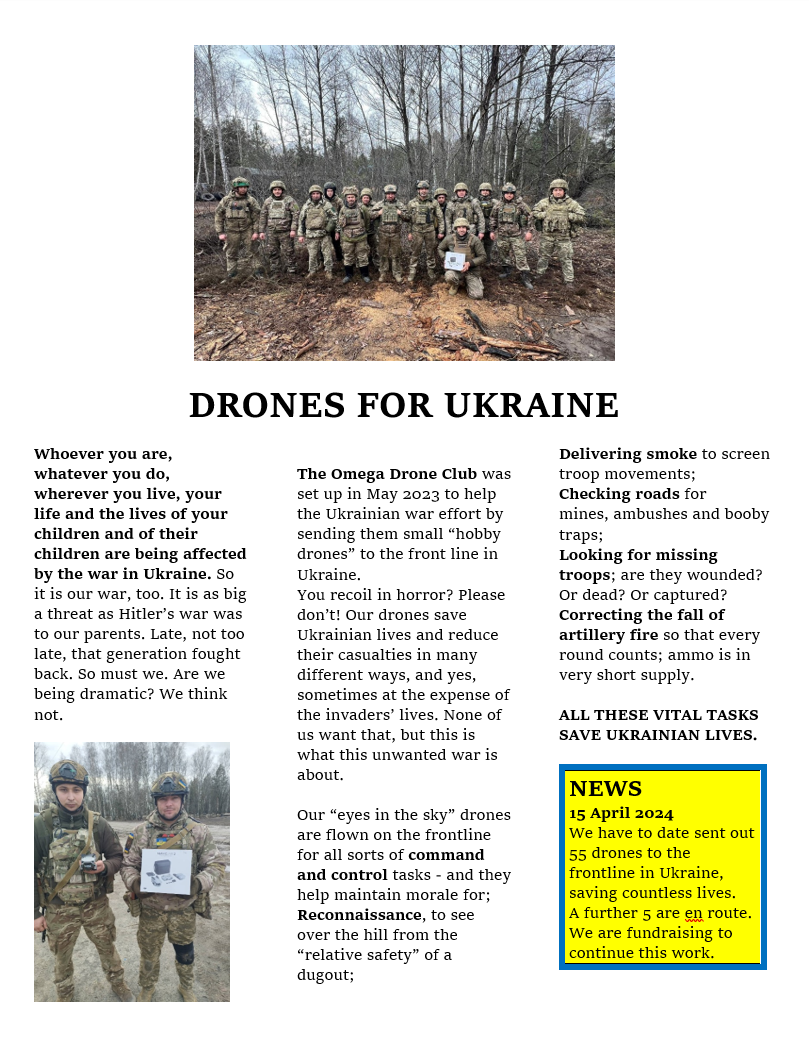 Charity Donation to buy Surveillance Drones for Ukraine - This is not the ticket