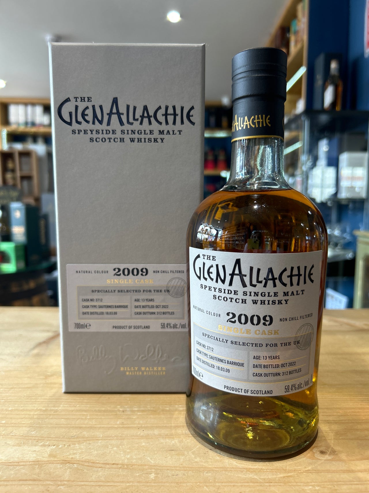 GlenAllachie Single Cask 2009 Aged 13 Years Sauternes Barrique #3712 70cl 59.4%