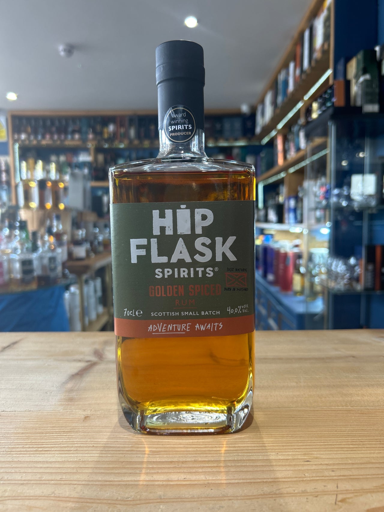 Hip Flask Spirits Golden Spiced Rum 70cl 40%
