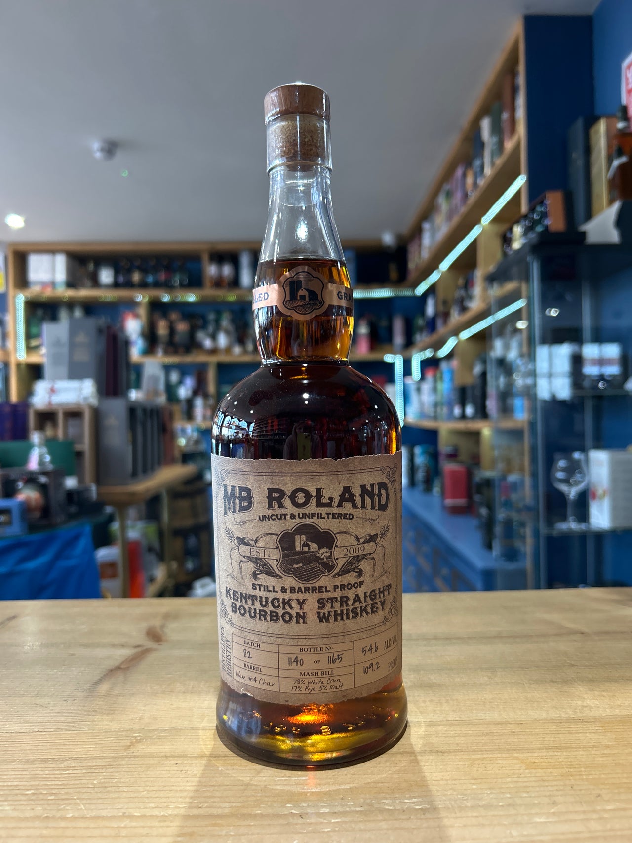 MB Roland Kentucky Straight Bourbon Whiskey 75cl ABV Varies