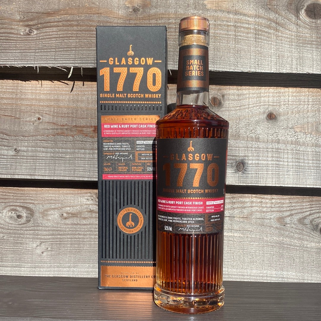 Glasgow 1770 Red Wine & Ruby Port Cask Finish 70cl 57.5%