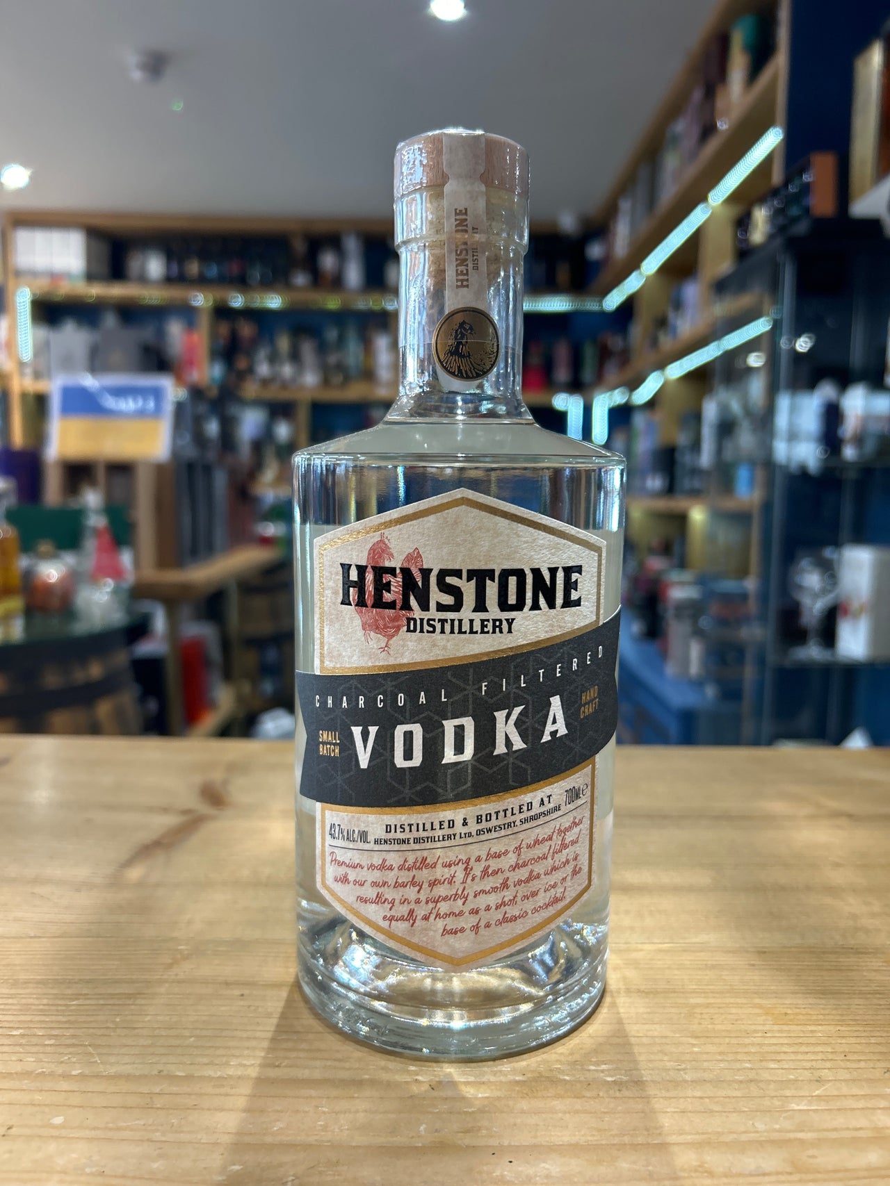 Henstone Charcoal Filtered Vodka 70cl 43.7%