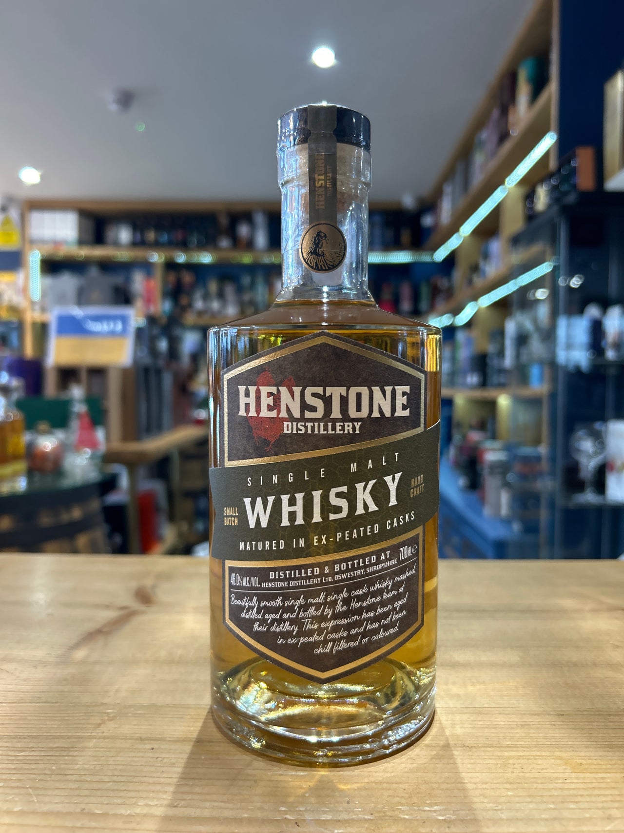 Henstone English Single Malt Whisky Ex-Peated Casks 70cl 46%