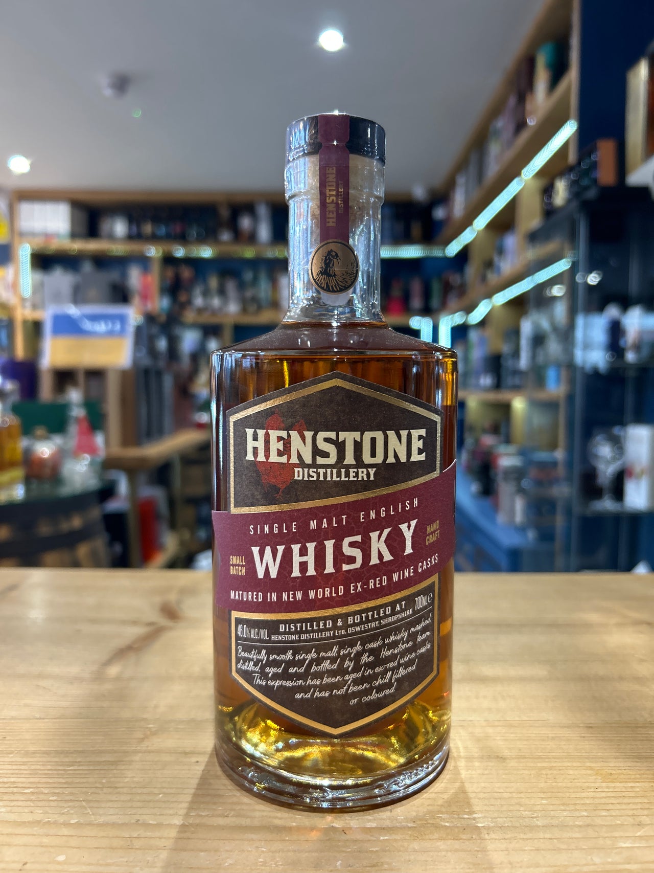 Henstone English Single Malt Whisky Ex-Red Wine Casks 70cl 46%