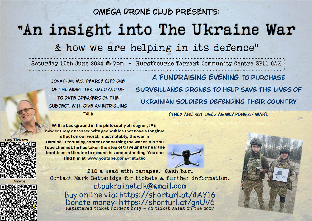 Charity Talk Ticket "An Insight Into The Ukraine War" with Youtuber Jonathan MS Pearce @atpeo