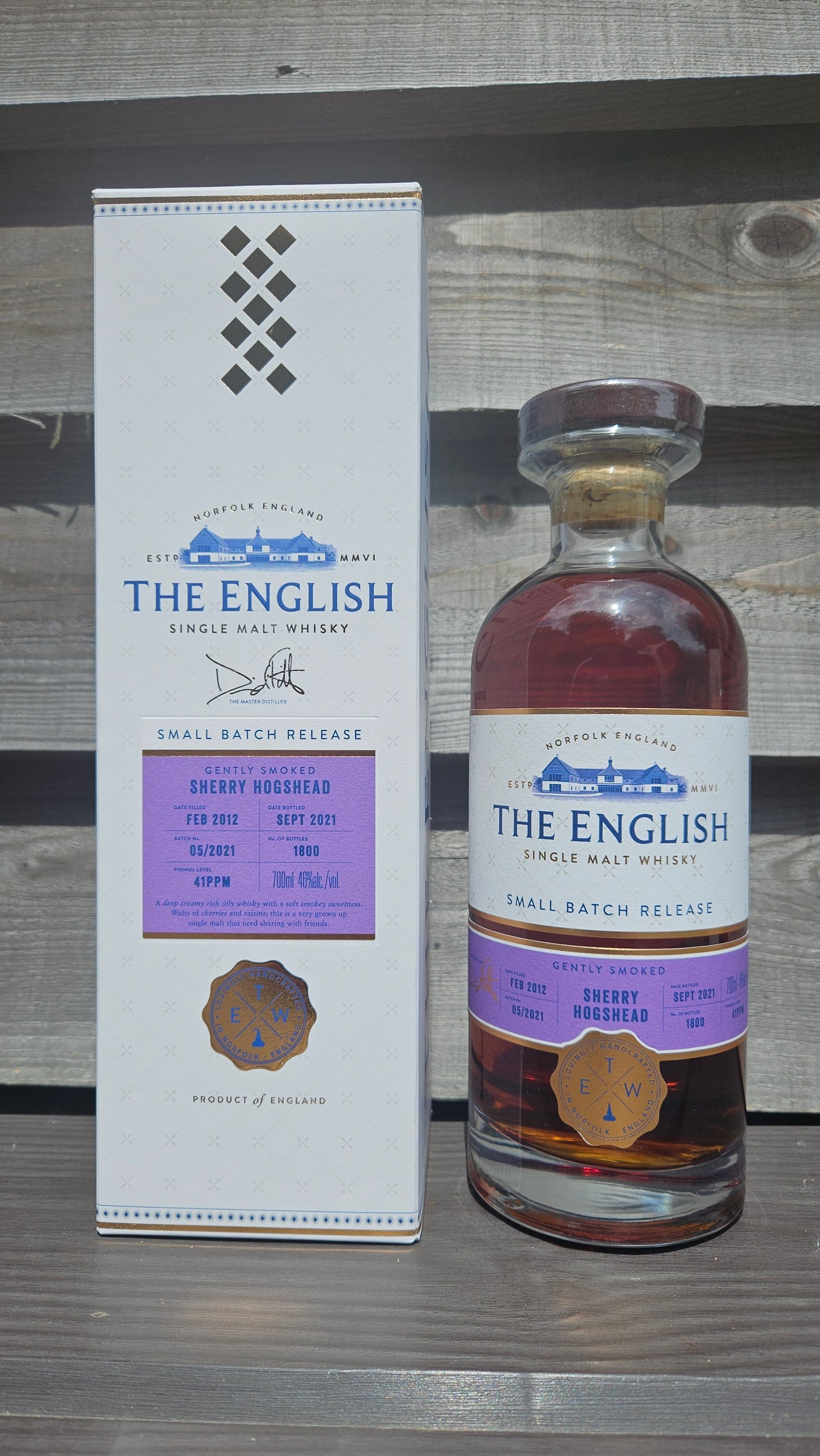 English Gently Smoked Sherry Hogshead Batch 5 70cl 46%