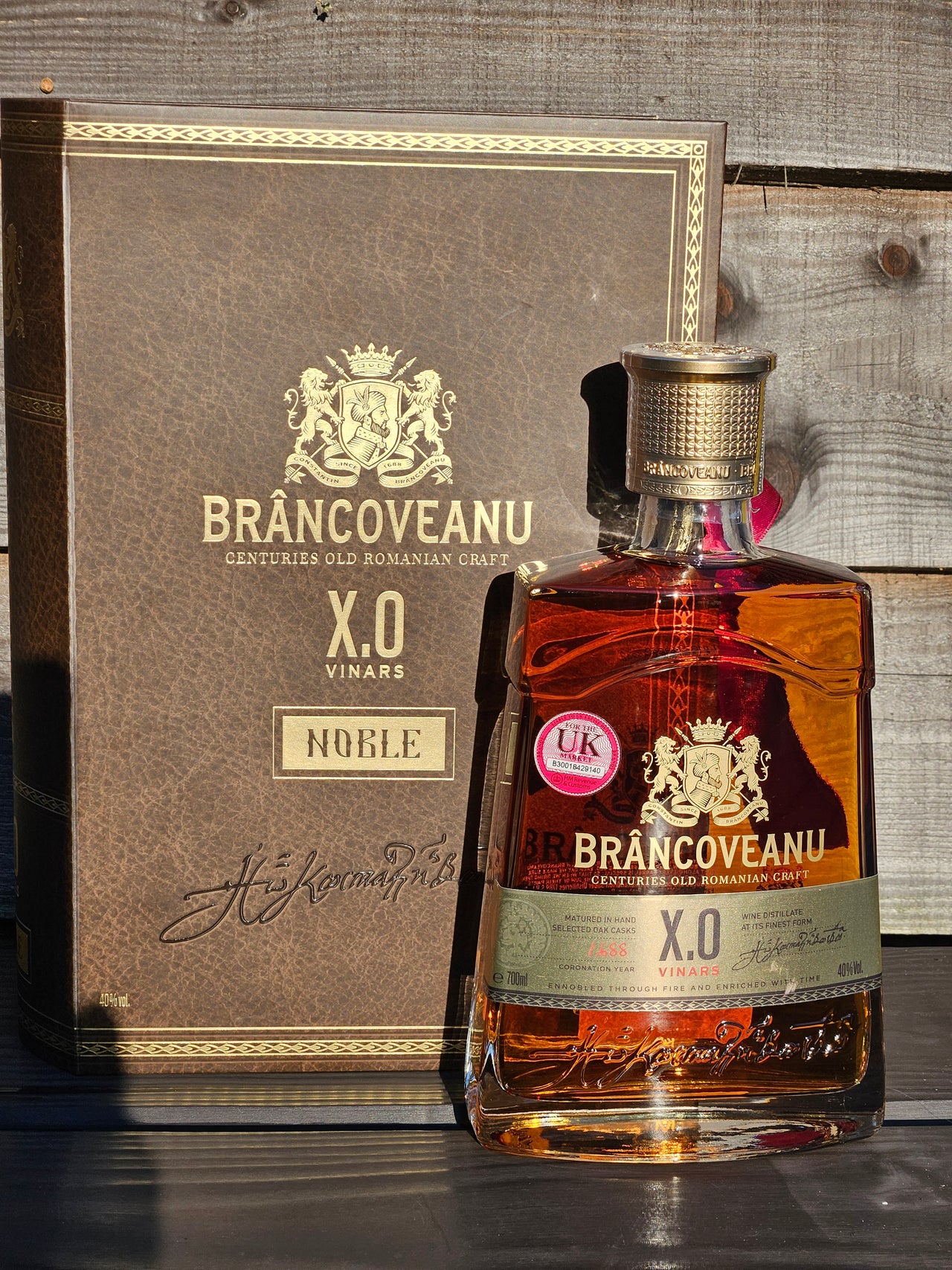 Brancoveanu XO Romanian fine Cognac 700ml 40% in present box Book