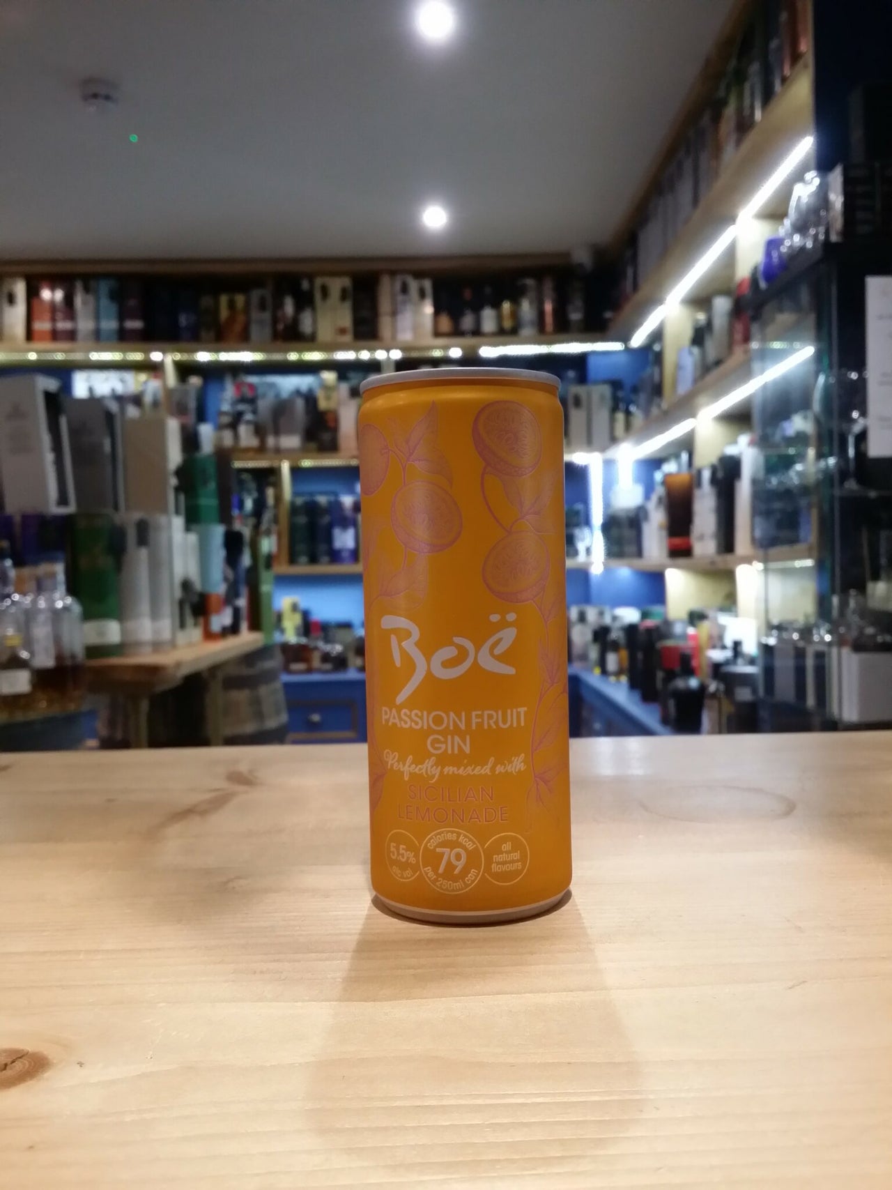 Boe Passion Fruit Gin & Sicilian Lemonade Ready to drink can 250ml 5.5%