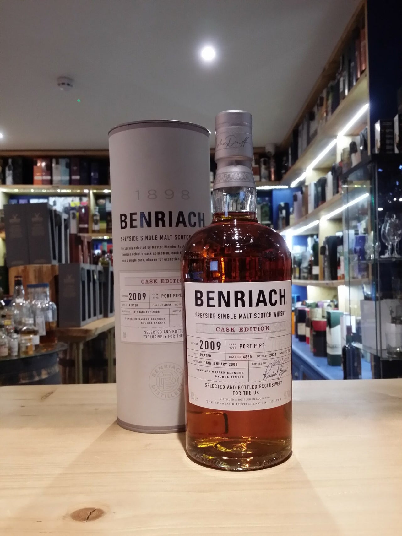 Benriach Cask Edition Aged 12 Years 2009 Peated Port Pipe Cask No 4835 70cl 59.7%