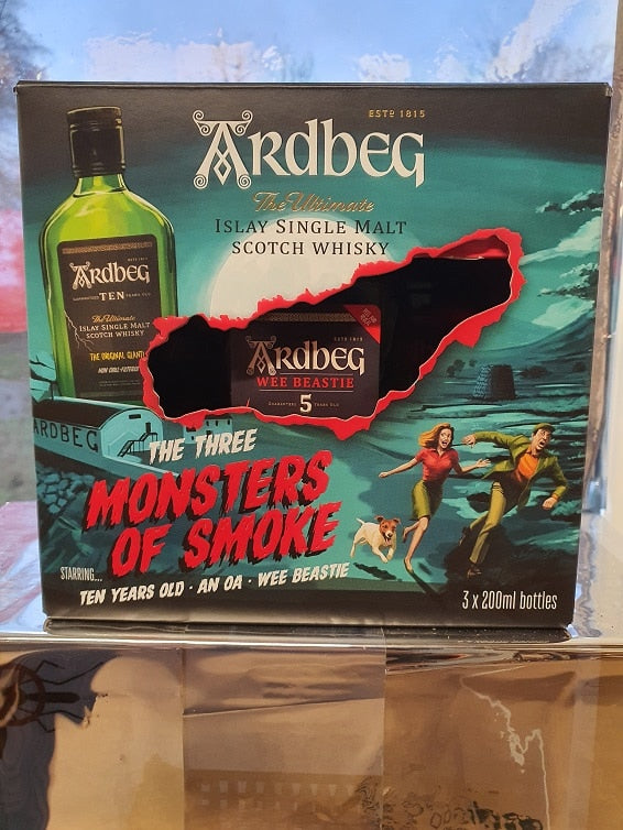 ardbeg 3 monsters of smoke Ardbeg Monsters of Smoke gift pack 3 x 20cls