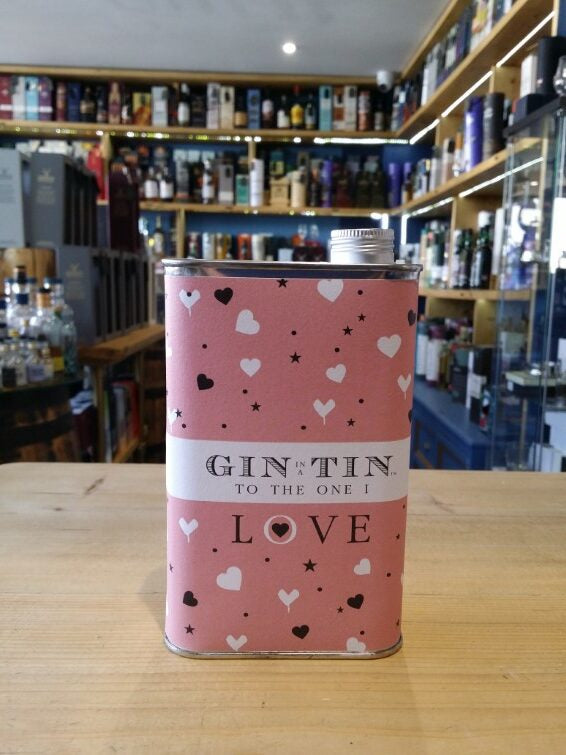Gin in a Tin - 'To the one I love' No.10 (pink hearts) Pomegranite, Raspberry & Cardamom 50cl 40%
