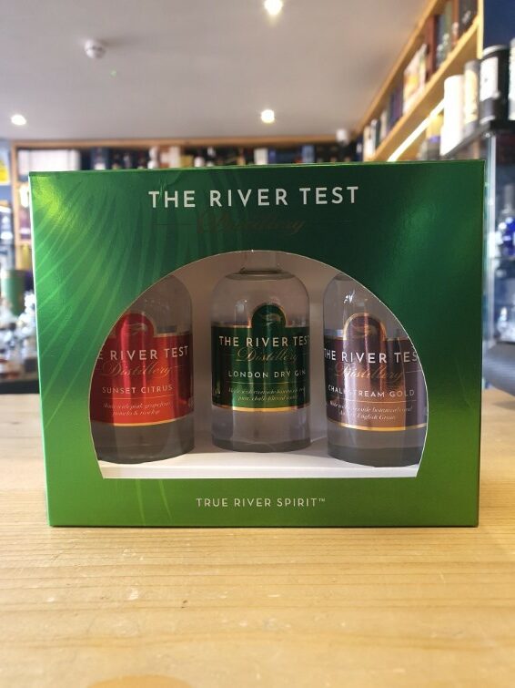 River Test Distillery Gin Gift Set 3 x 5cl